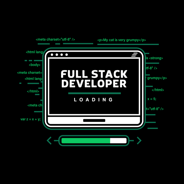 Full Stack Developer Loading Hacker Themed by GrafiqueDynasty