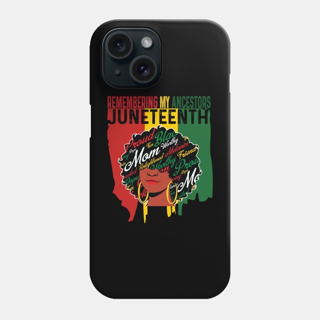 Remembering My Ancestors Juneteenth Phone Case by Peter smith
