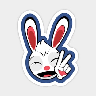 Peace Sign Rabbit Robert Magnet