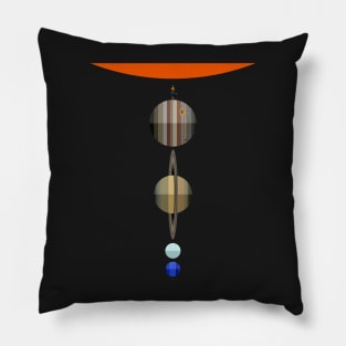 Solar system planets to scale Pillow