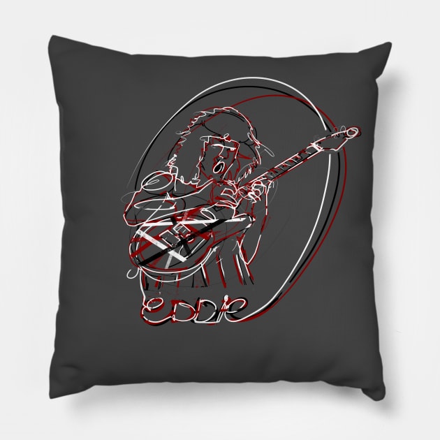 Eddie lineart Pillow by Glap