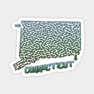 Connecticut State Outline Maze & Labyrinth Magnet