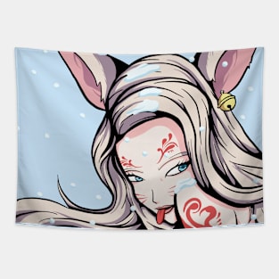 Snow Fox Anime Tapestry