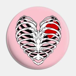 RIB CAGE HEART Pin