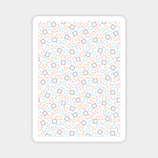 Geometric Shapes Pattern (White) Magnet