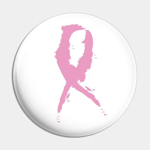 Pink Awareness Ribbon Pin by Stonework Design Studio