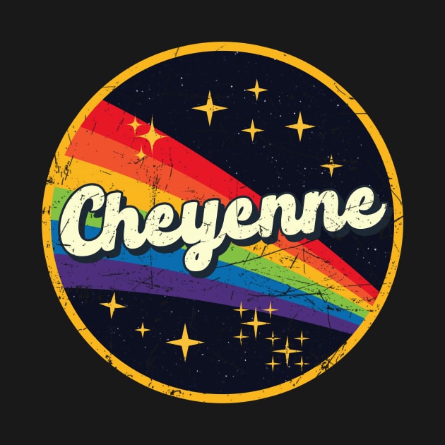 Cheyenne // Rainbow In Space Vintage Grunge-Style by LMW Art