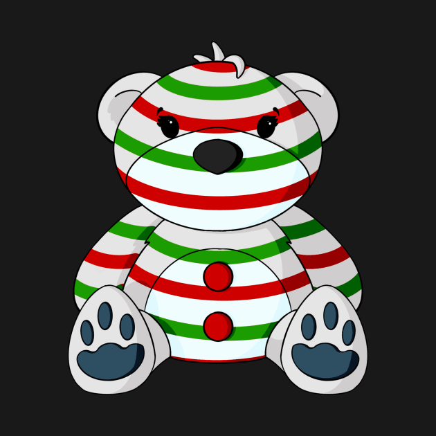 Peppermint Teddy Bear by Alisha Ober Designs