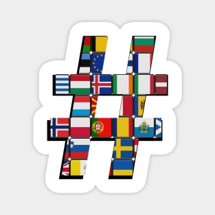 Hashtag Flag - Many Flags - Design One Magnet
