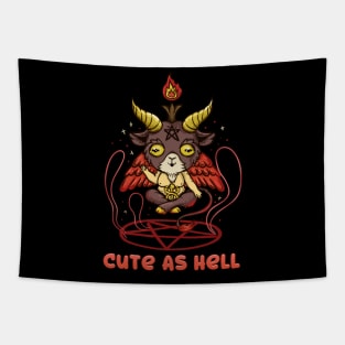 Cute as Hell - anime kawaii Baphomet T-Shirt Tapestry