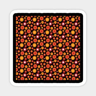 Flower Power 60s Print Magnet