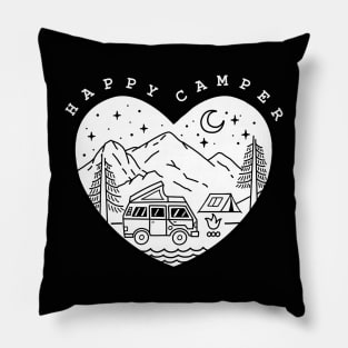 Happy Camper Doodle Pillow