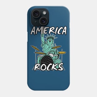 Statue Of Liberty Drummer Drums 4th July Phone Case