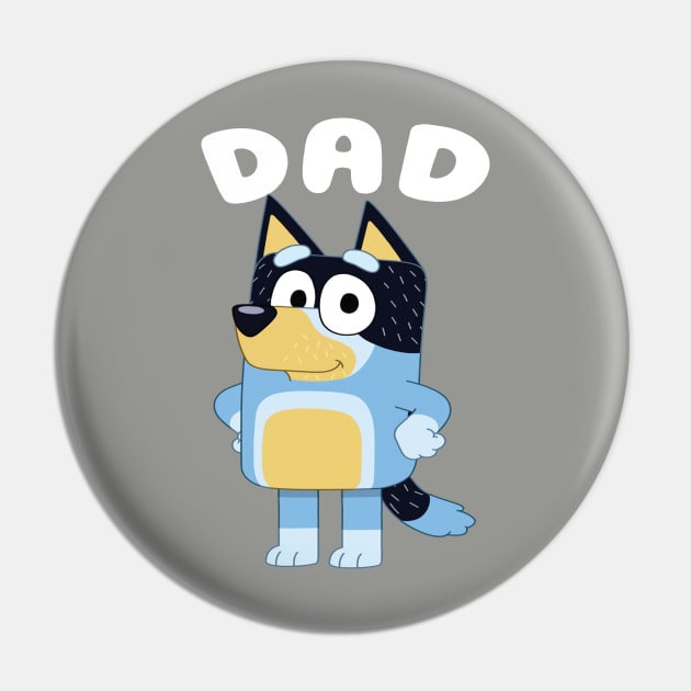 Bluey Dad Simple Vintage Pin by Justine Nolanz