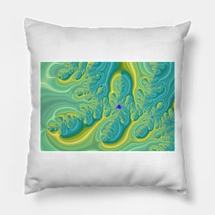 Colourful Fractal Waves Pillow