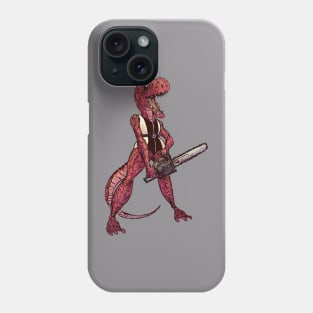 Allosaurus with a Chainsaw Phone Case