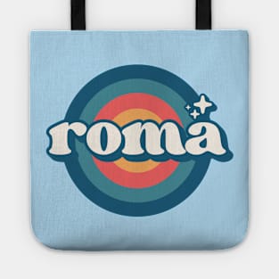 Vintage Rome Sunset Seal // Retro City Emblem for Rome, Italy Tote