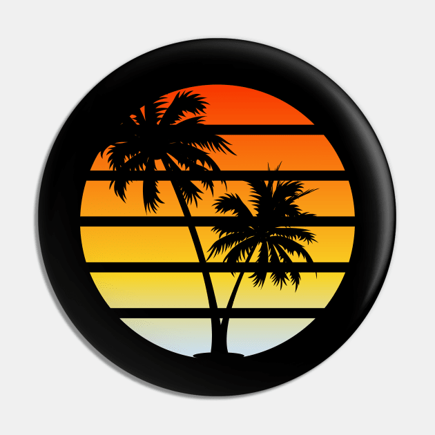 Orange sunset palm tree design Pin by Brobocop