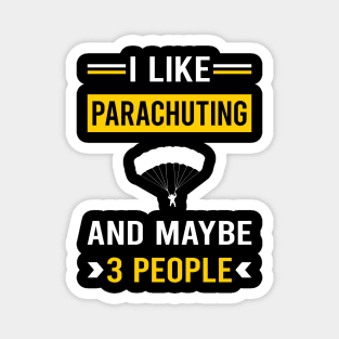 3 People Parachuting Parachute Parachutist Parachuter Magnet