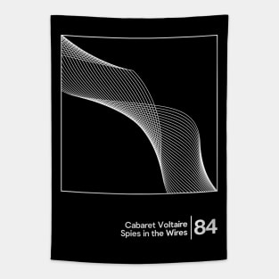 Spies In The Wires / Minimalist Graphic Artwork Design Tapestry