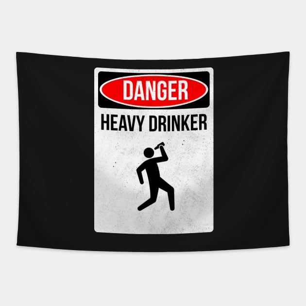 Danger Heavy Drinker Tapestry by chimpcountry