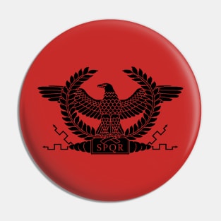 Roman Black Eagle Pin