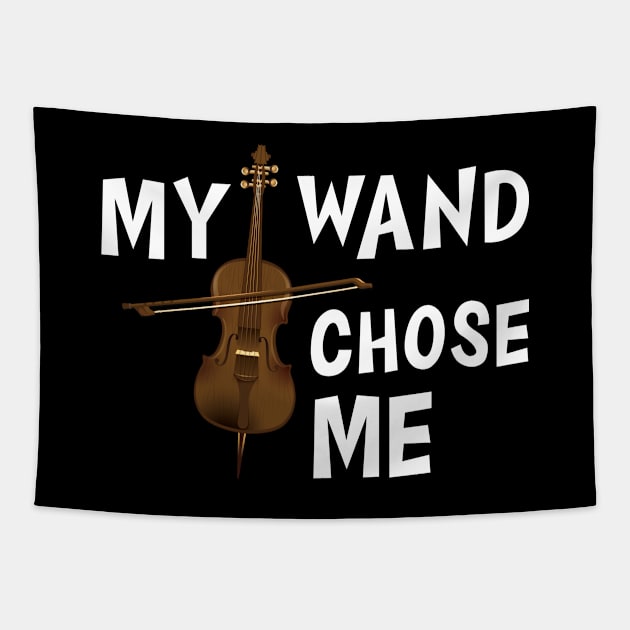 Violin - My wand chose me w Tapestry by KC Happy Shop