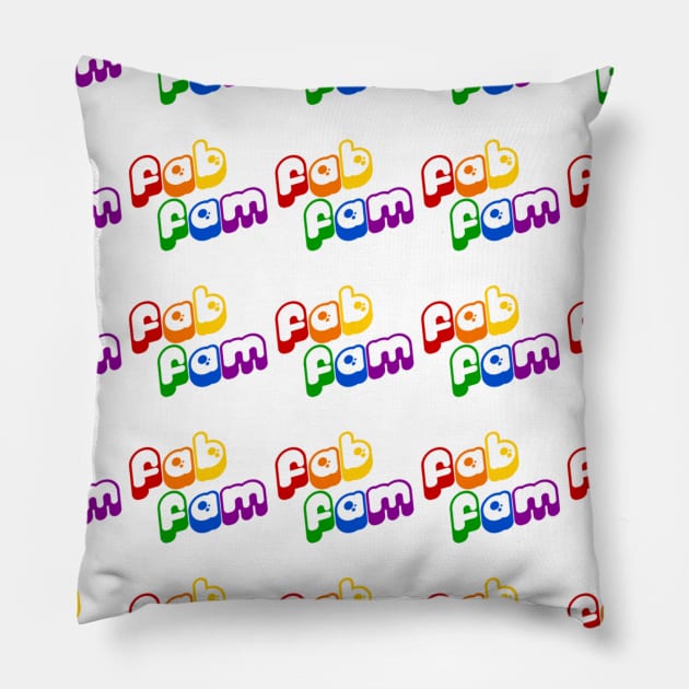 FabFam Retro Pattern Pillow by LudoKlack