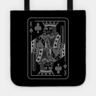 King of Clubs Grayscale Tote