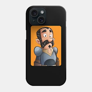 soldier mustache cartoon Phone Case