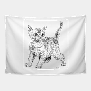 Cute little fluffy kitten! Tapestry