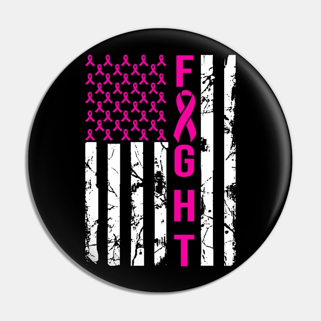 Lung Cancer Awareness American Flag Pin by busines_night