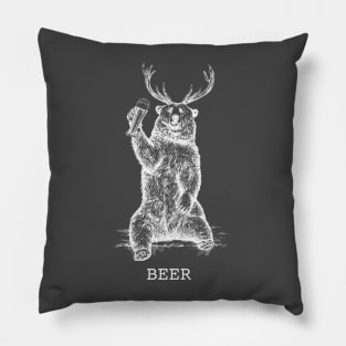 Bear + Deer + Beer Pillow