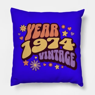 Year 1974 vintage, 50th birthday, 1974, vintage, turning 50, awsome 50th, birthday gift, best year Pillow