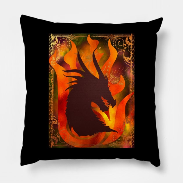 Arcane Dragon Pillow by theroseandraven