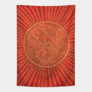 Summer Sun - watercolor and gel pen art Tapestry