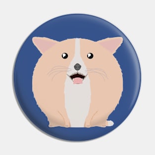 Sfurical round corgi dog Pin