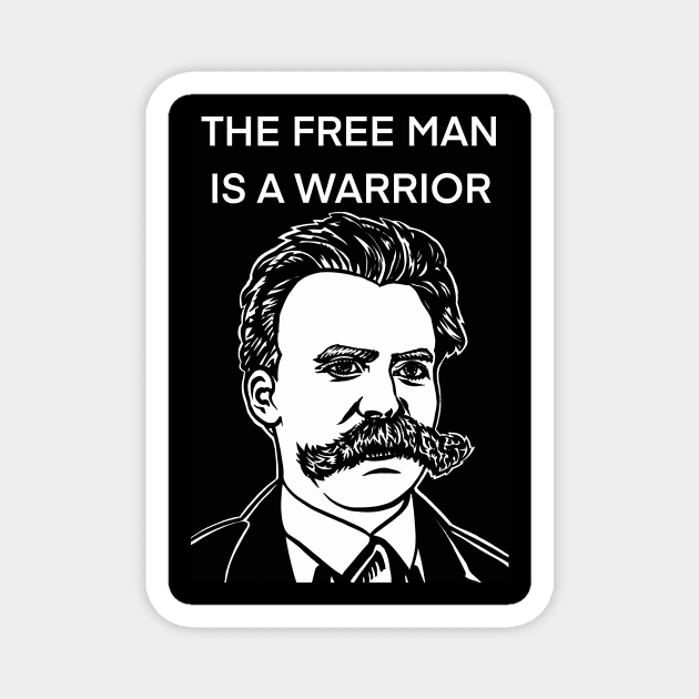 FRIEDRICH NIETZSCHE quote .5 - ink portrait Magnet by lautir