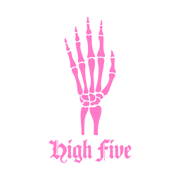 Pink Skeleton High Five by Wearing Silly