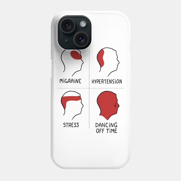 Dancing off time, a headache! Phone Case by bailopinto