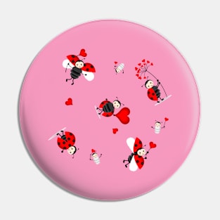 Cute Ladybugs Pin