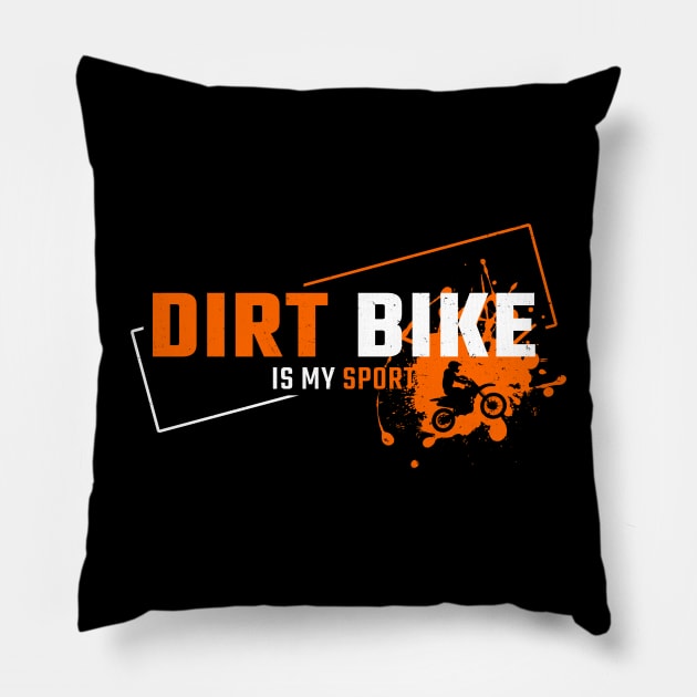 dirt bike Pillow by Circle Project