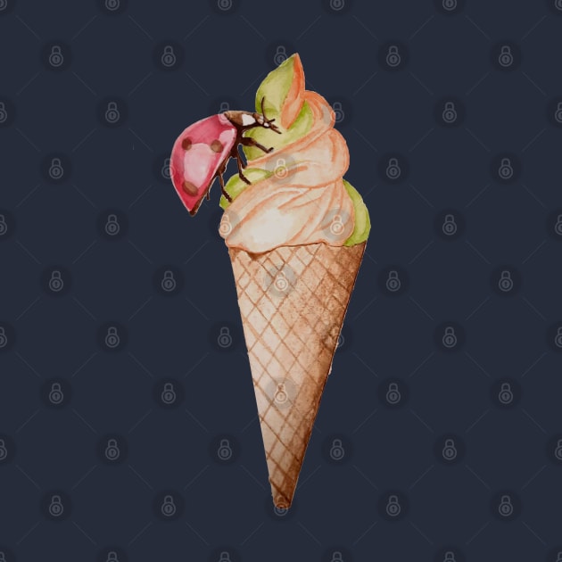 Ladybug on Ice Cream by Shadow Designs