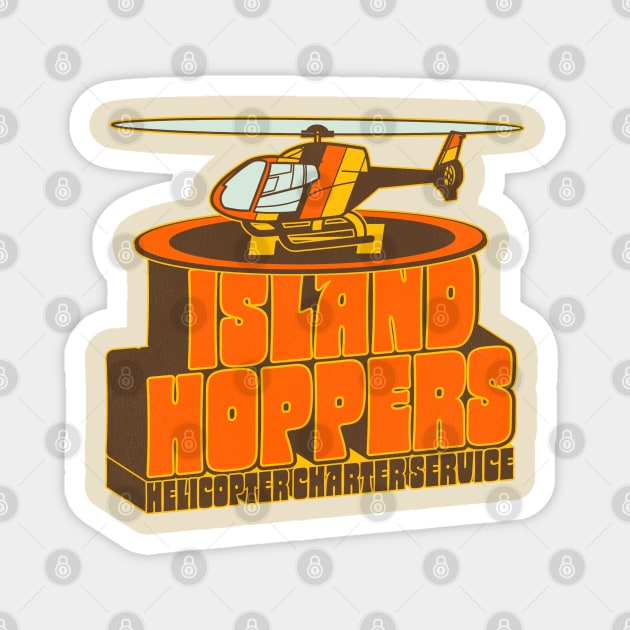 Island Hoppers Helicopter Charter Service Magnet by darklordpug