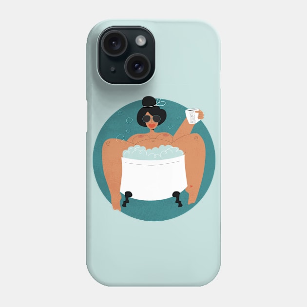 Hot chick Hot coffee Phone Case by damppstudio