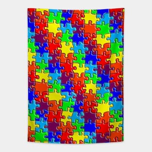 Rainbow puzzle Tapestry