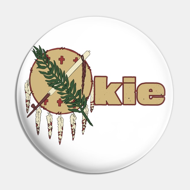 State Flag of Oklahoma Graphic - Okie Pin by Sticker Steve
