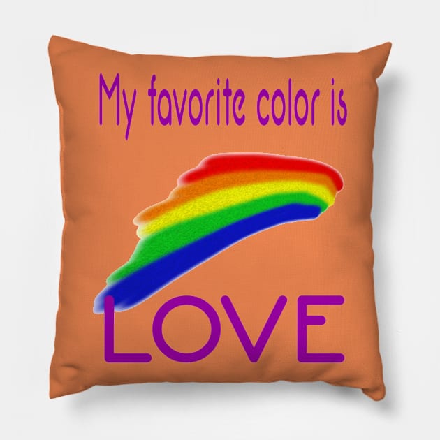 My Favorite Color Pillow by hasnarefanza