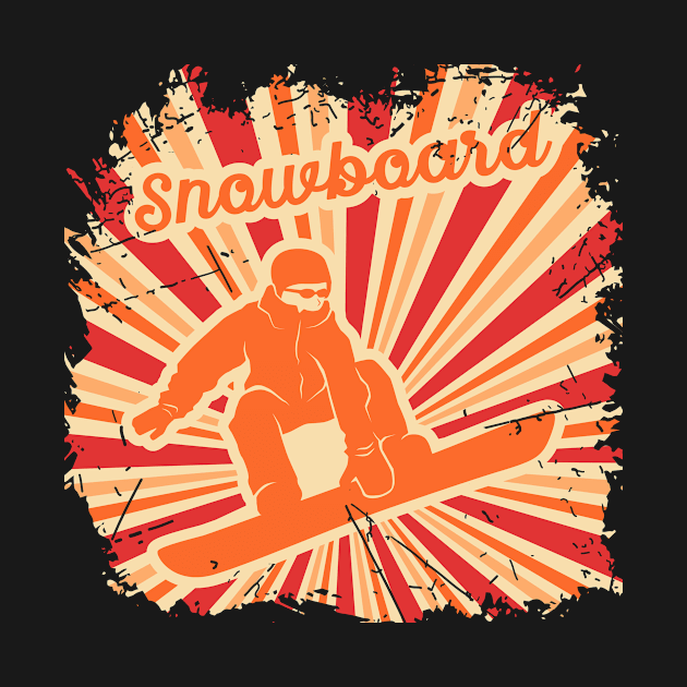 Snowboarder retro by Franja