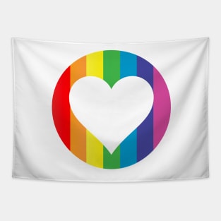 rainbow heart Tapestry